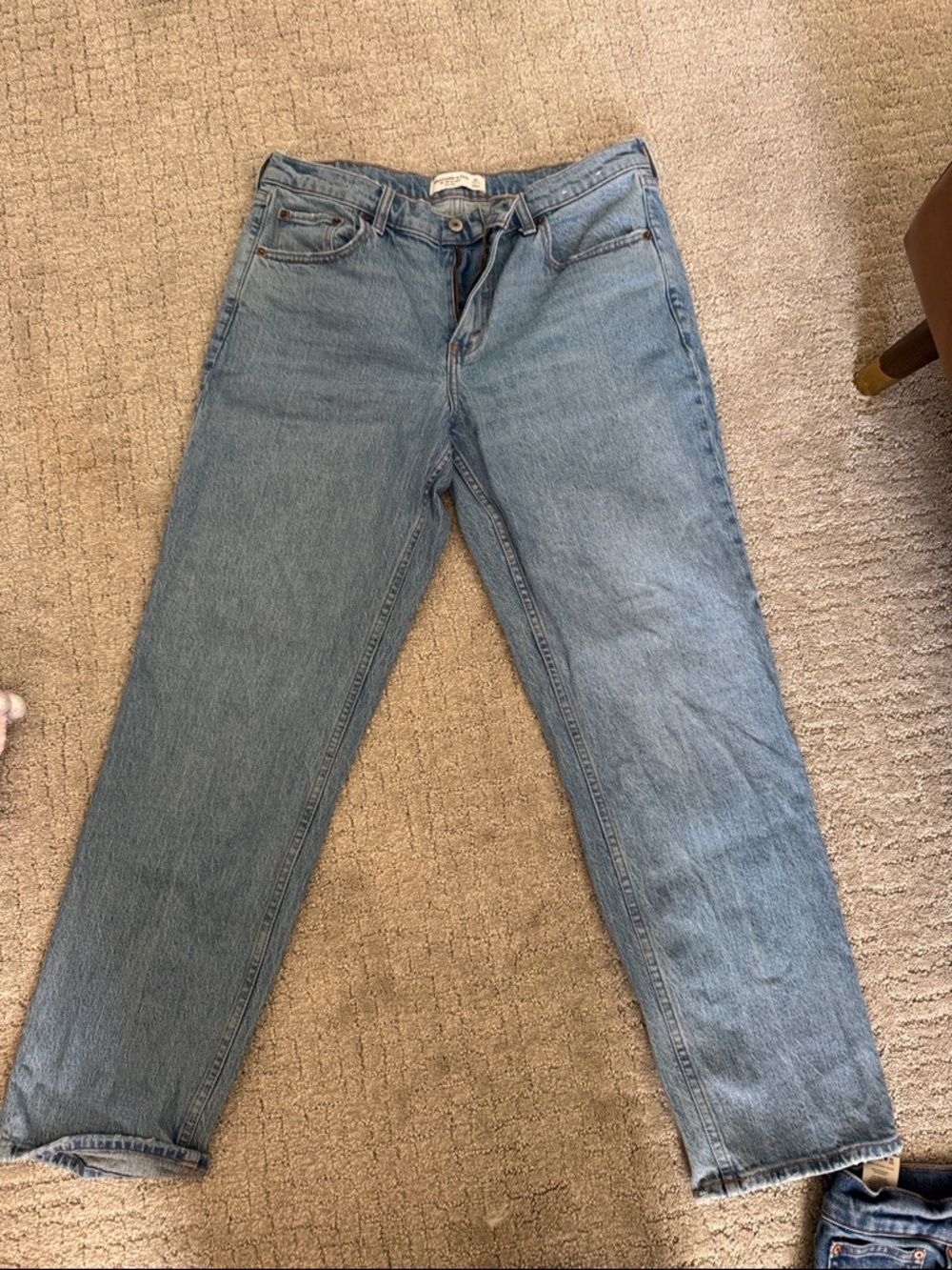 Abercrombie & Fitch Light Blue Straight-Leg Women's Jeans